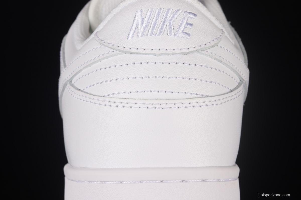 NIKE SB DUNK Low Prm Triple White pure white color SB buckle rebound fashion casual board shoes DD1503-109