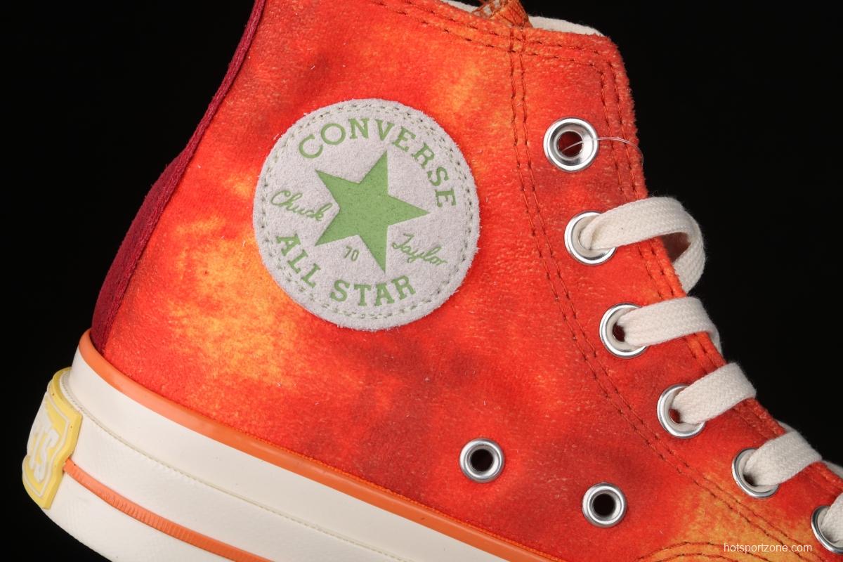 Concept x Converse joint style peach color matching high-top leisure board shoes 170590C