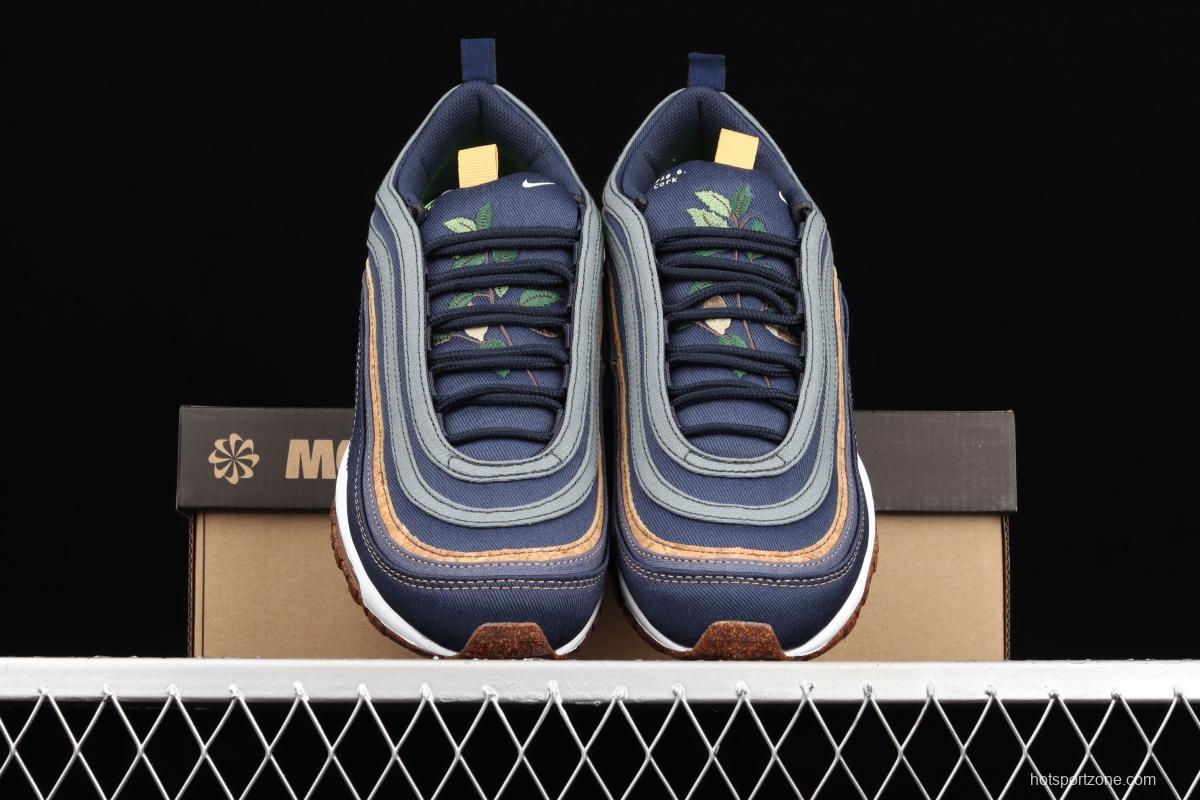 NIKE Air Max 97 SE bullet dark blue embroidered air cushion running shoes DC3986-300