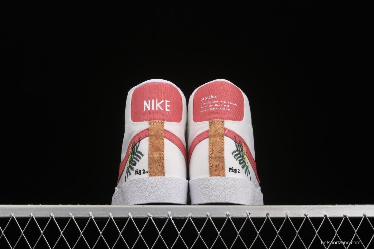 NIKE Blazer Mid '1977 SE Trail Blazers classic high-top canvas all-purpose leisure sports board shoes DC9265-101,