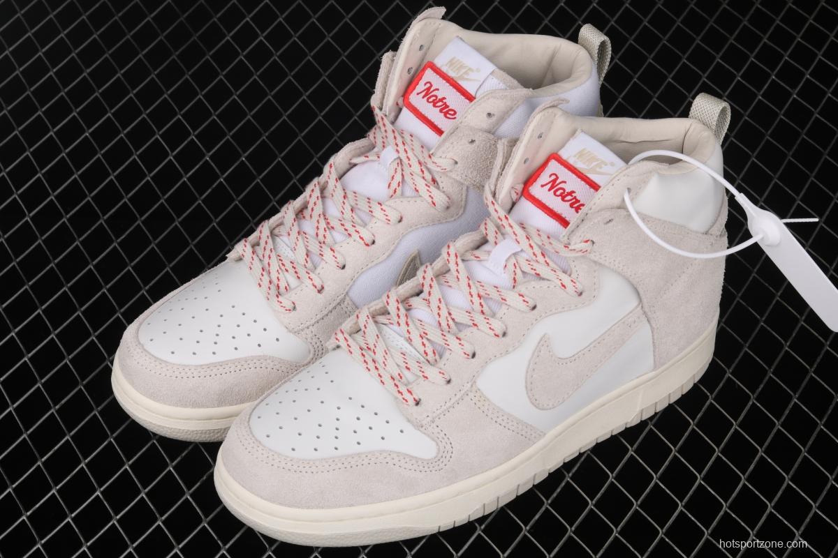 NIKE SB DUNK Hight Strawberry Cough Cream White High Top Leisure Sports Skateboard shoes CW3092-100