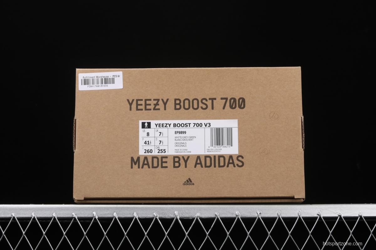 Adidas Yeezy Boost 700V3 EF9899 Kanye Coconut 700V3 Night Gray running shoes BASF Popcorn outsole