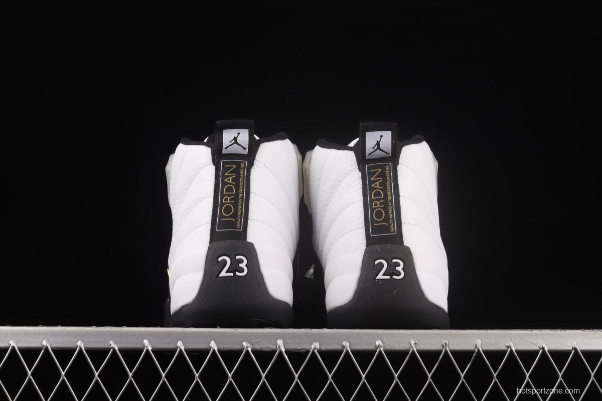 Air Jordan 12 Retro 2 2 black and white gold head genuine carbon basketball shoes CT8013-170