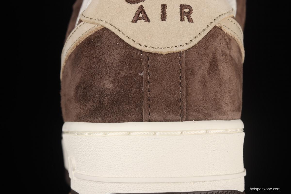 NIKE Air Force 1x07 Low mocha color matching low-top casual board shoes NT9988-218