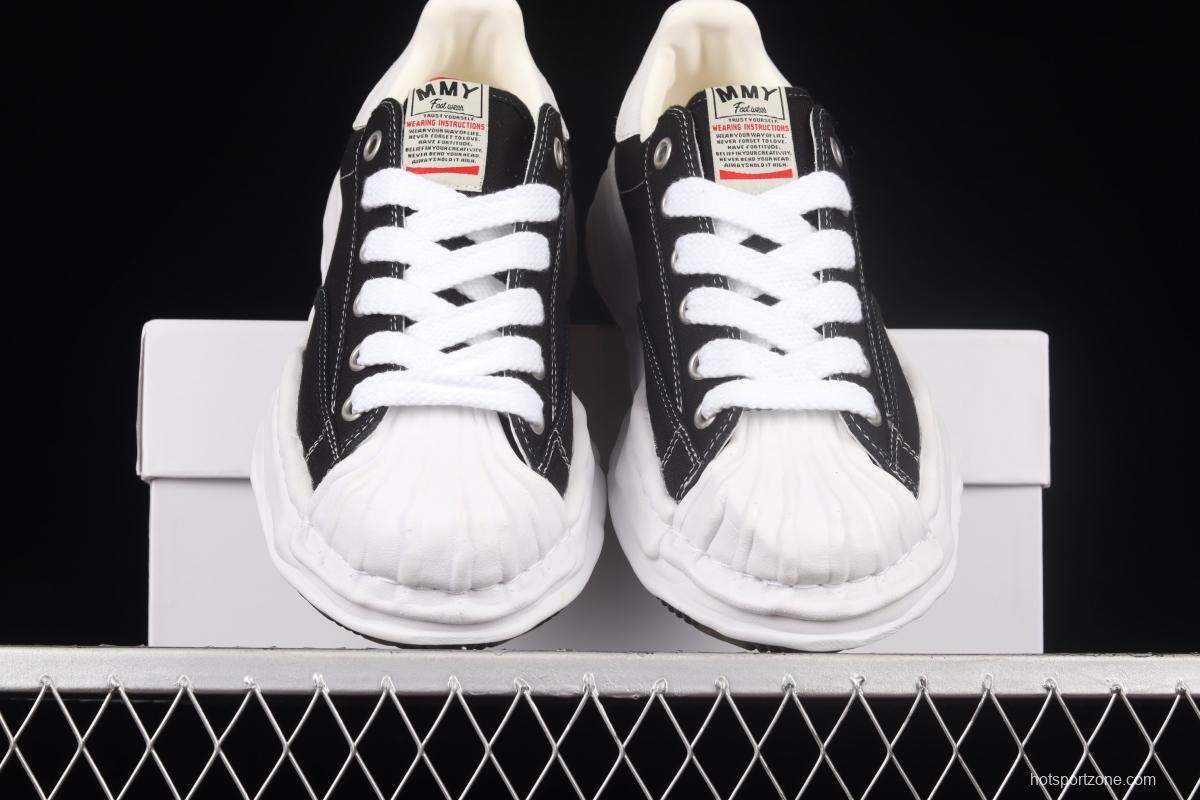 MMY/Maison MIHARA YASUHIRO Wayne Original Sole Leather Low Sneaker Japanese Conceptual Fashion designer Mihara Kangyu brand shell front page deformed retro dissolved snow cake bottom