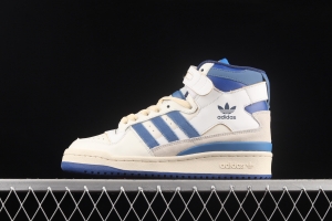 Adidas Forum 84 High Blue ThreAdidas FY7793 popular single classic vintage high top basketball shoes