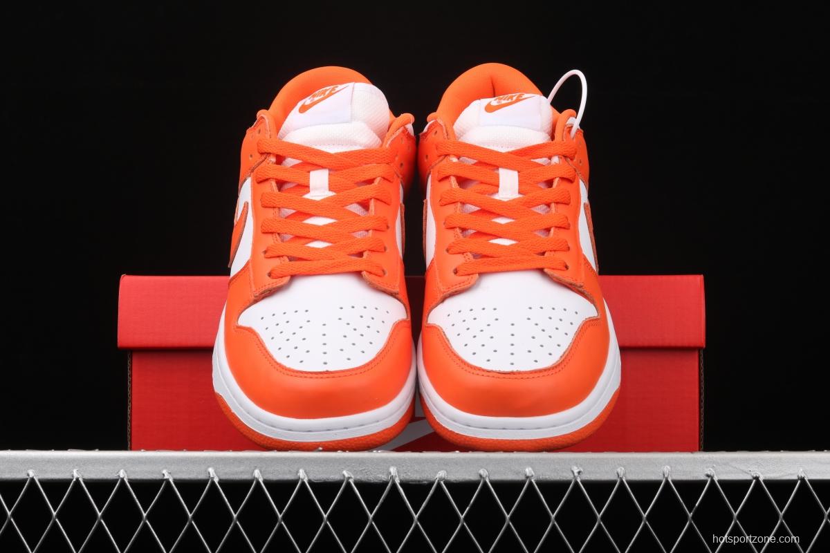 NIKE SB DUNK Low Pro Syracuse white orange board shoes CU1726-101