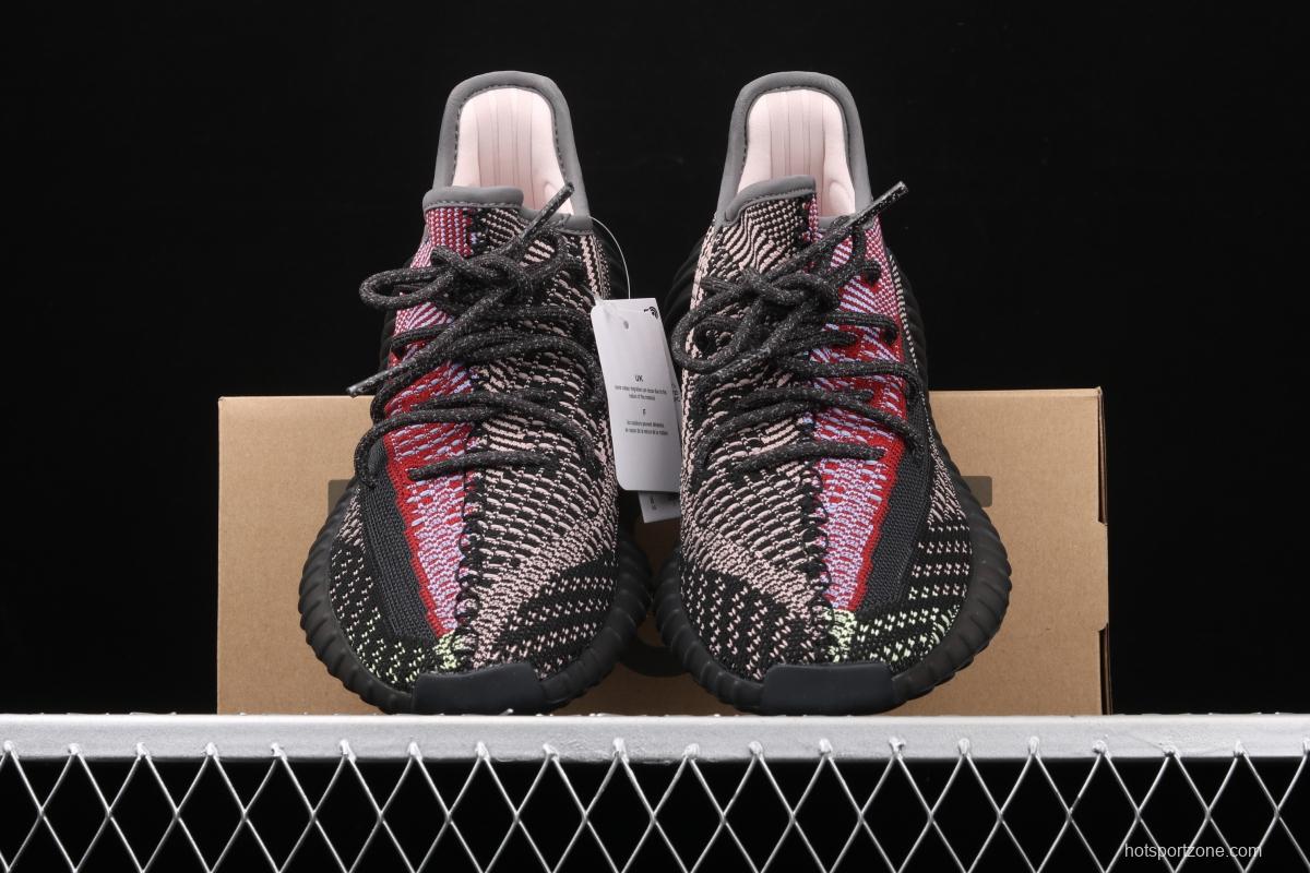 Adidas Yeezy Boost 350V2 Yecheil FW5190 Darth Coconut 350 second generation hollowed-out splicing colorful angel color