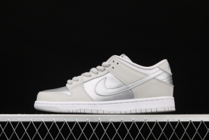 NIKE SB DUNK Low gray and silver color matching front layer casual skateboard shoes 854866-029