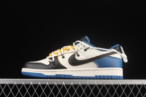 NIKE SB DUNK Low white, black and blue dunk series low side leisure sports skateboard shoes DD1391-001