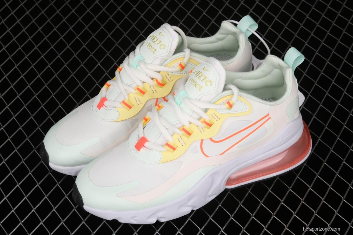 NIKE Air Max 270React new high frequency mesh hollowed-out half-palm air cushion running shoes CV8818-102