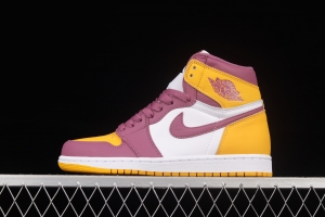 Air Jordan 1 Sail University Red white purple gold fraternity high top basketball shoes 555088-706