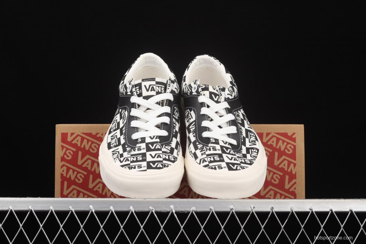 Vans Bold Ni checkerboard black and white printed cashew flower low upper board shoes VN0A3WLP42M