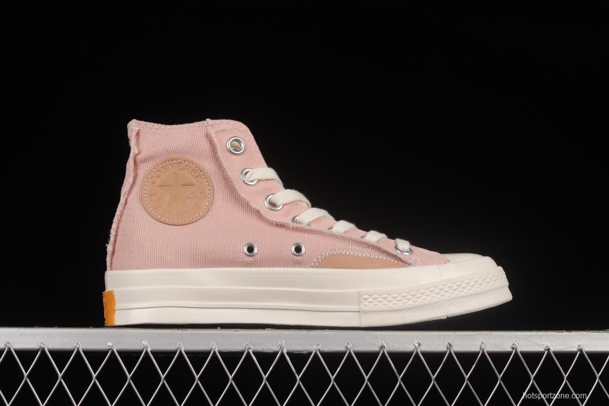 Converse 1970s ice cream light pink stitching high-top casual sneakers 572612C