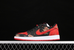 Air Jordan 1 Low Chinese Red Silk low side Culture Leisure Sports shoes DD2233-001