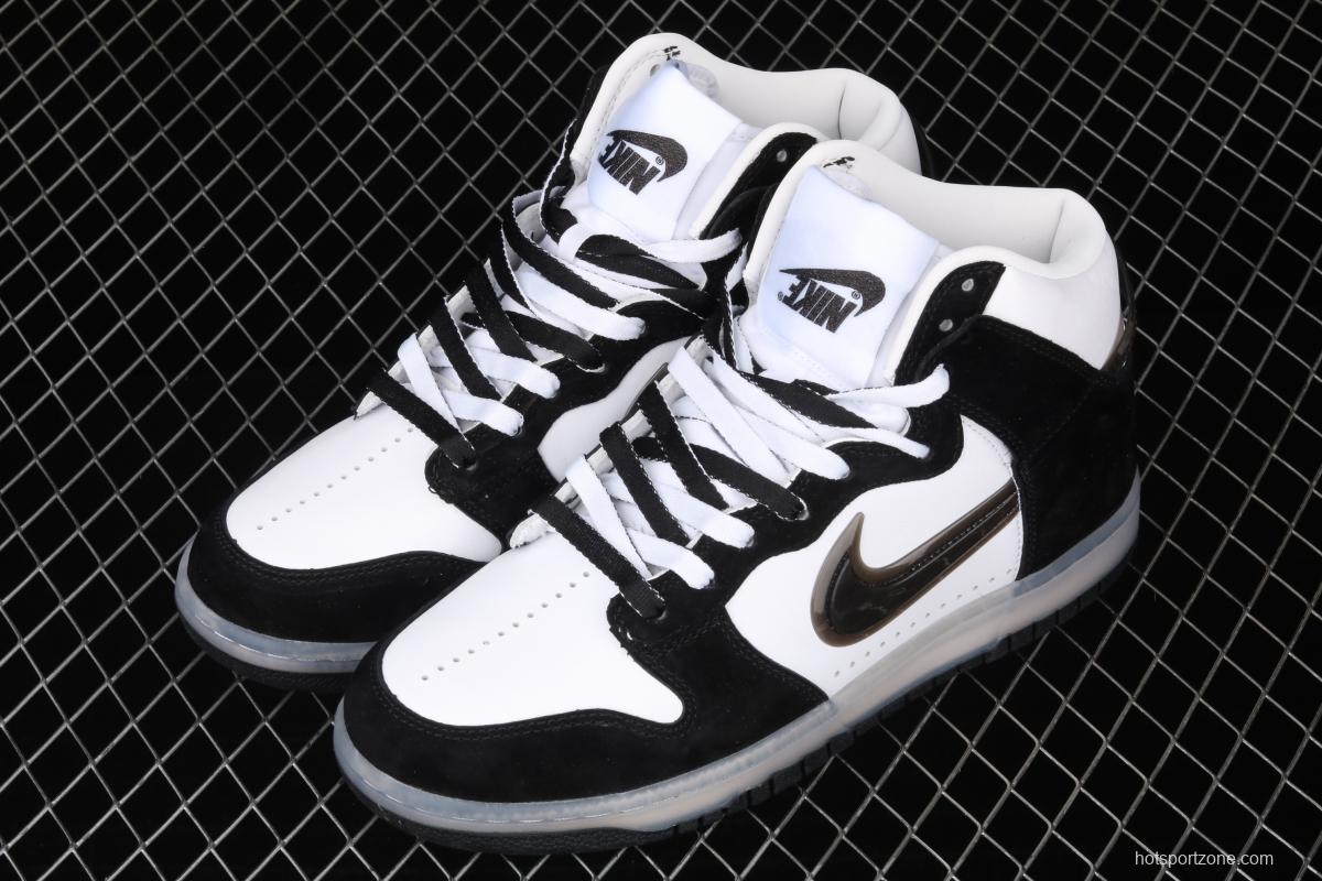 Slam Jam x NIKE DUNK High joint series full head leather high top leisure skateboard shoes DA1639-101,