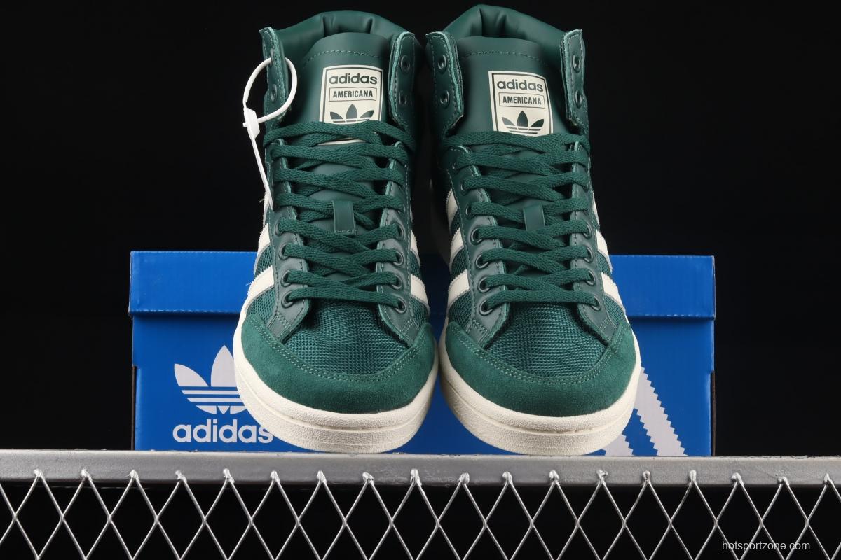 Adidas Originals Americana Hi EF2806 clover breathable fabric face campus wind high upper board shoes