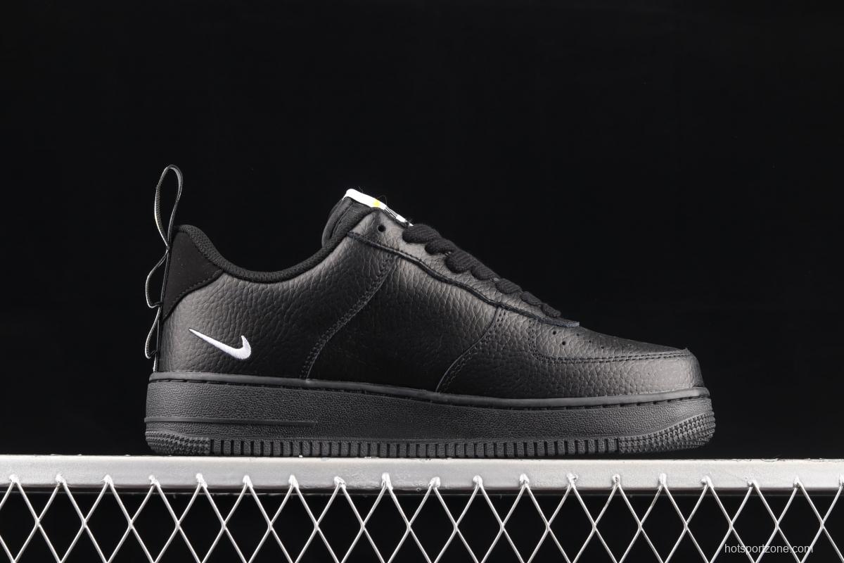 NIKE Air Force 1 Low black and white simple edition OW letter low top casual board shoes AJ7747-001