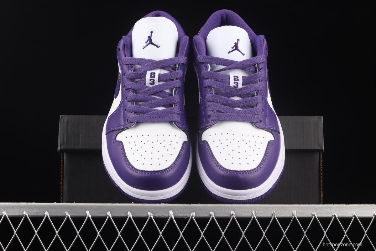 Air Jordan Low White and Purple Coat low-end Culture Leisure Sports Basketball shoes DC0774-500