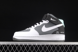 NIKE Air Force 1x 07 Mid Camcorder black-and-white gray camera with casual board shoes CN6863-502