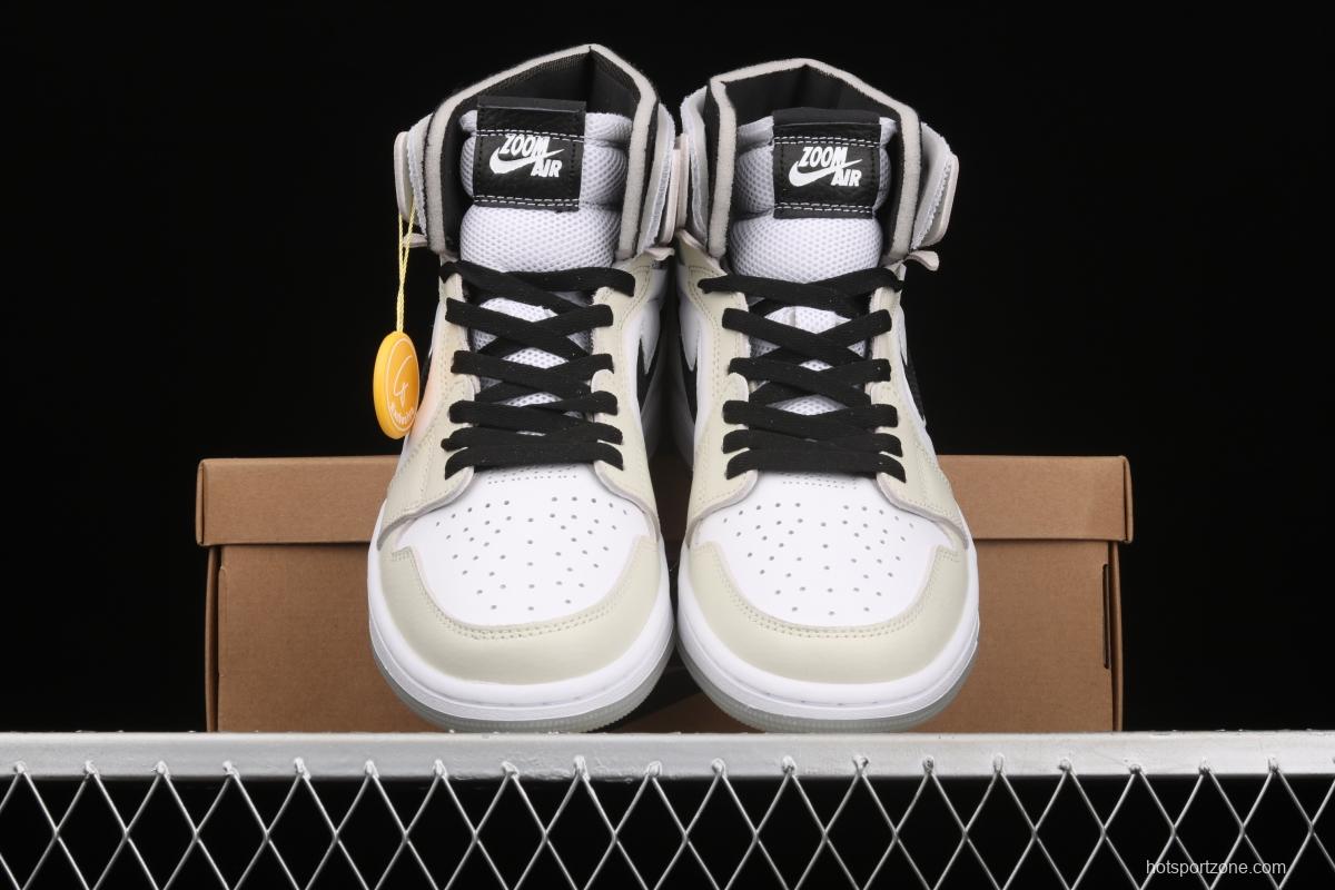 Air Jordan 1 Zoom Air CMFT Pearl White High Top Basketball shoes CT0979-002