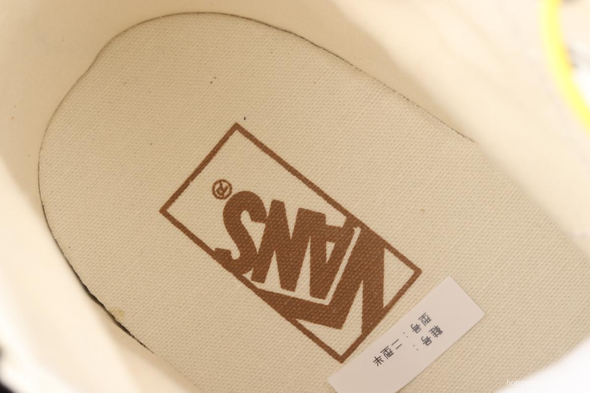 Vans SKate SK8-Hi milk brown plaid high-top professional skateboard shoes VN0A4U169F01