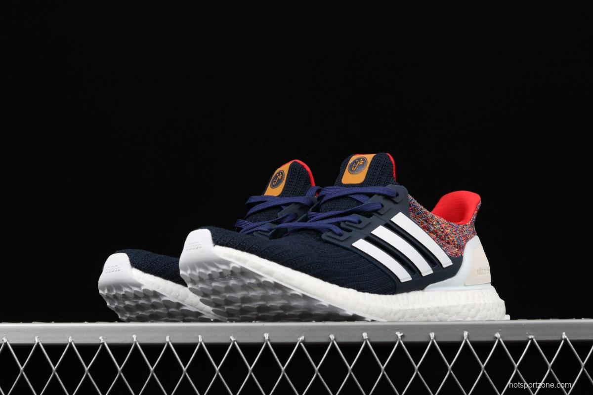 Adidas Ultra Boost 4.0das fourth generation knitted striped blue rainbow UB # limited edition of Shanghai, a Chinese cultural city