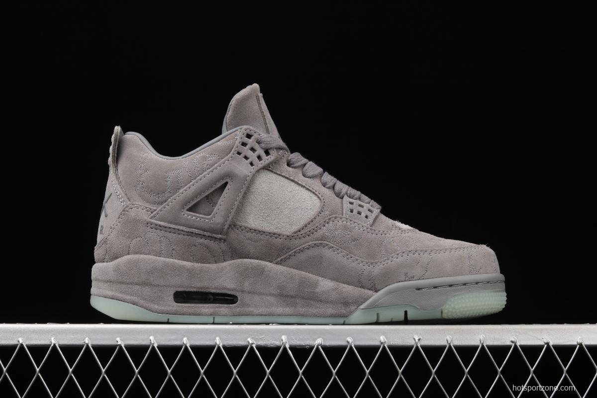 Air Jordan 4 Cool Grey cool gray suede night glossy soled basketball shoes 930155-003