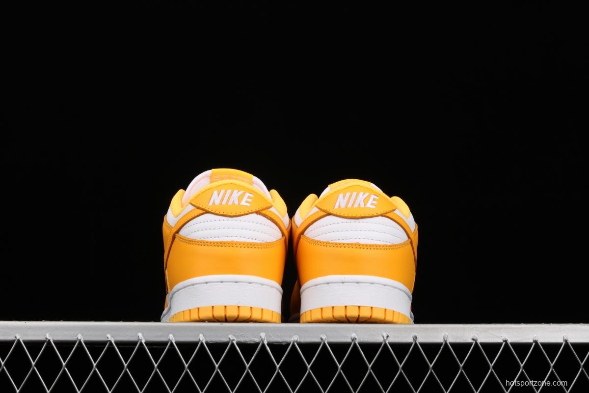 NIKE DUNK Low SB dunk series white and yellow color matching low-side leisure sports skateboard shoes DD1503-800