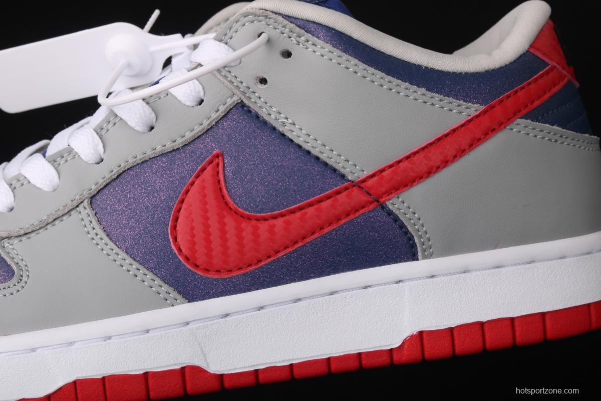 NIKE DUNK Low Samba Japan restricts the sale of Super Blue / Samba Red-Silver leisure sports board shoes CZ2667-400