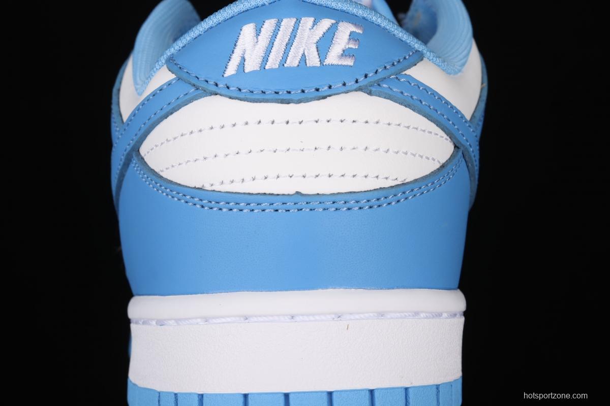 NIKE DUNK Low University Blue White Blue North Carolina White Blue Slam Dunk Series low side Leisure Sports Skateboard shoes DD1391-102