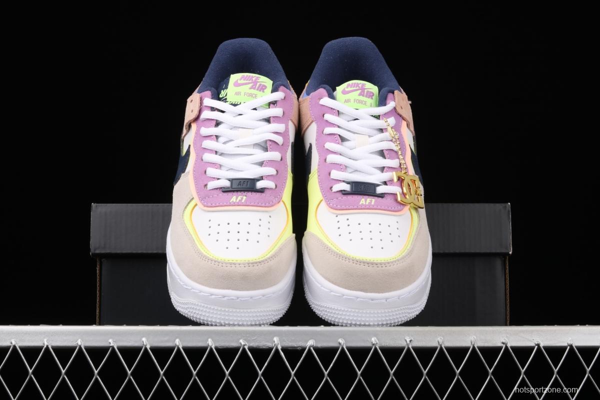 NIKE Air Force 1 ShAdidasow Rtl light weight heightened low-top 100-board shoes CU8591-001