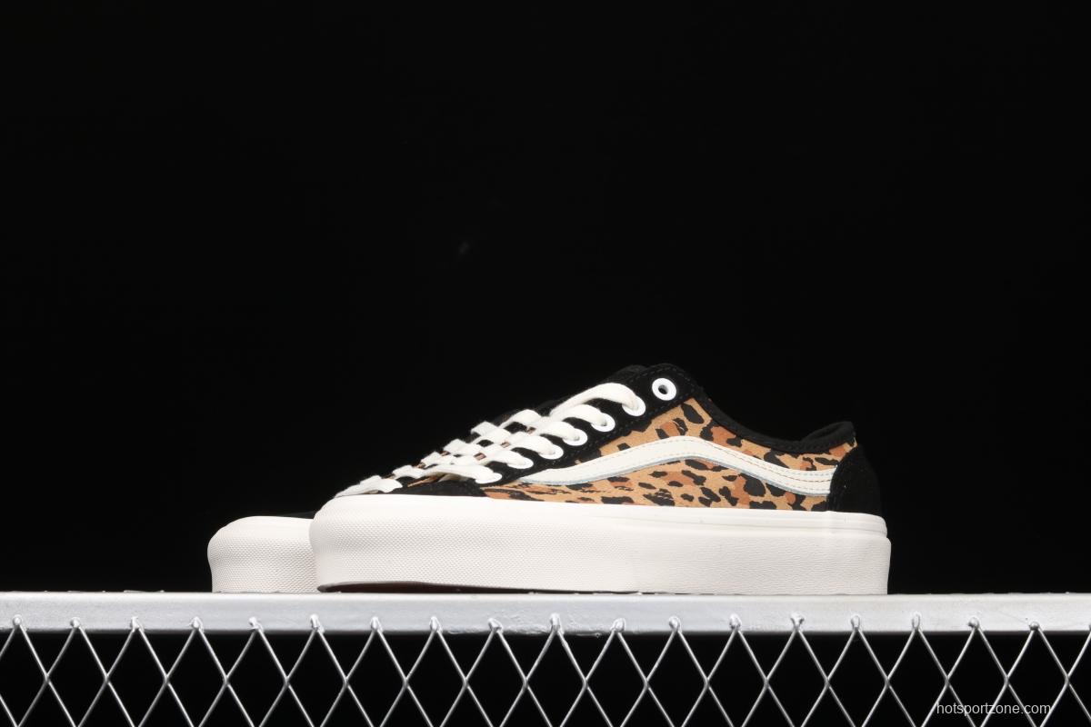 Vans Style 36 Decon Sf Vance leopard print spliced fur retro low upper shoes VN0A3MVL4Y5