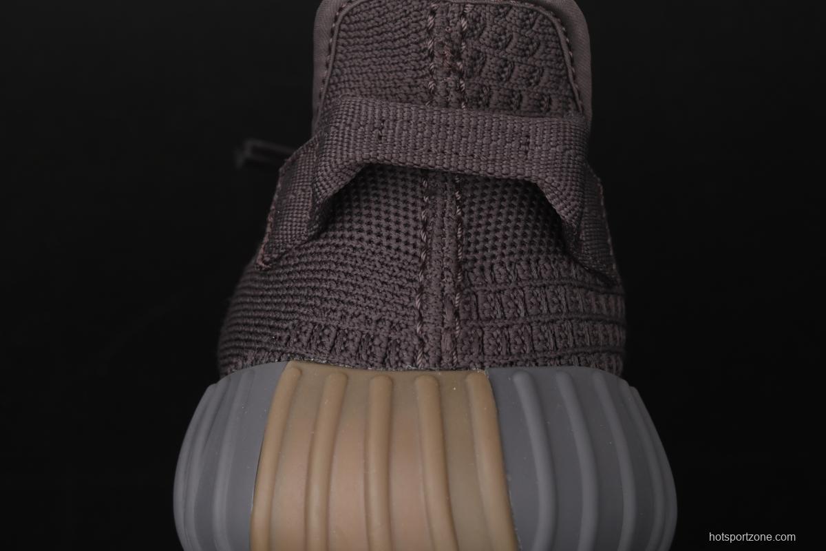 Adidas Yeezy Boost 350V2 Cinder FY4176 Darth Coconut 350 second generation hollowed-out side transparent rubber full star color matching BASF Boost original bottom