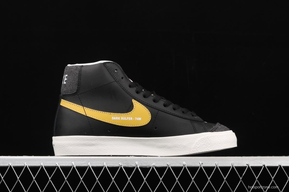 NIKE Blazer Mid'77 Trail Blazers four-color hook black high-top casual board shoes DA2142-046