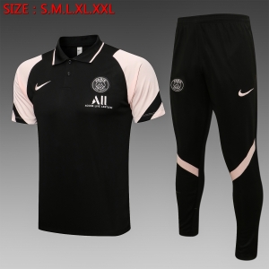 21 22 PSG POLO Black Pink SLeeve S-2XL C722#