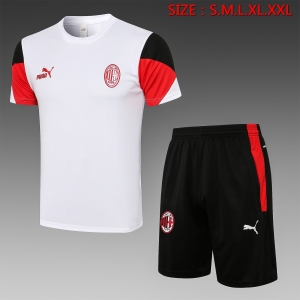 21 22 AC Milan Short SLEEVE 21 22 AC Milan White Sleeve Assorted Colors（With Shorts）#