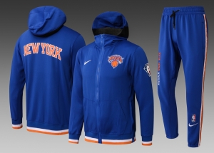 21 22 NBA Tracksuit Full Zipper Tracksuit Hoodie NBA New York Knicks Enamel blue H0093#