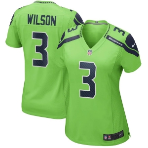 Women's Russell Wilson Neon Green Alternate Player Limited Team Jersey