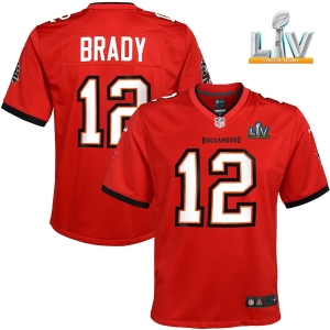 Youth Tom Brady Red Super Bowl LV Bound Player Limited Team Jersey
