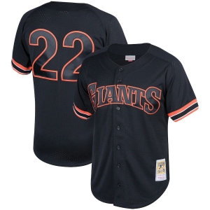 Men's Will Clark Black Fashion Cooperstown Collection Mesh Batting Practice Throwback Jersey
