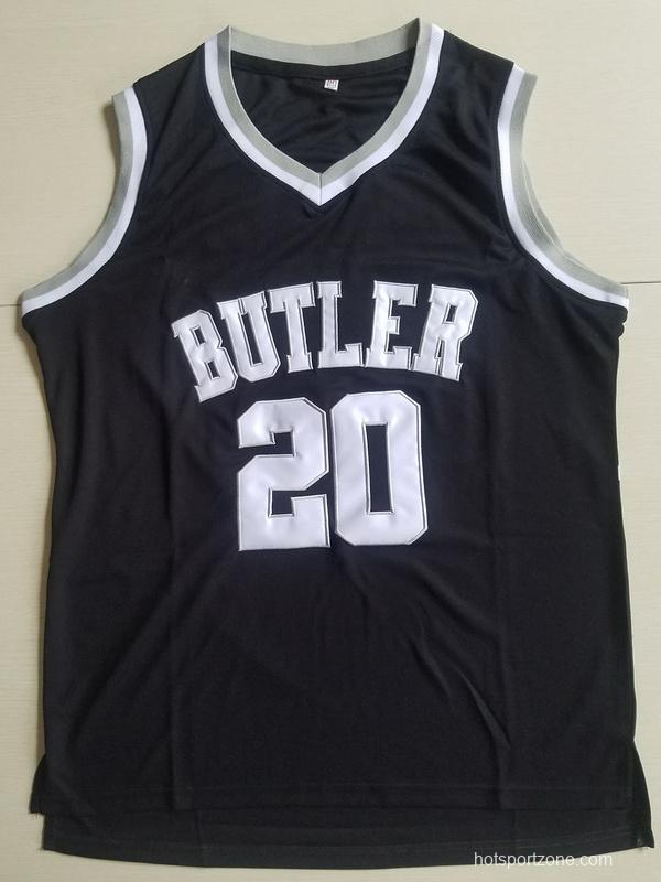 Gordon Hayward 20 Butler College Black Basketball Jersey