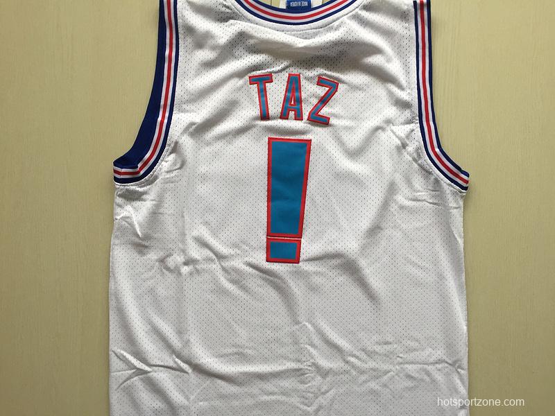 TAZ ！Movie Edition White Basketball Jersey