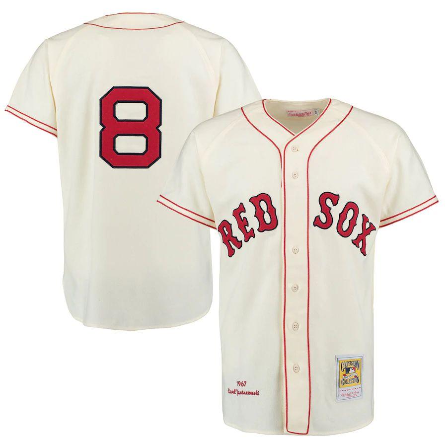 Men's Carl Yastrzemski Cream Throwback Jersey