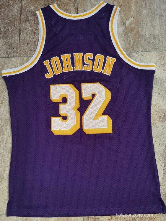 Men's Earvin Johnson Purple Retro Classic Team Jersey