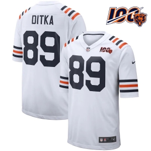 Men's Mike Ditka White 100th Season Retired Alternate Player Limited Team Jersey