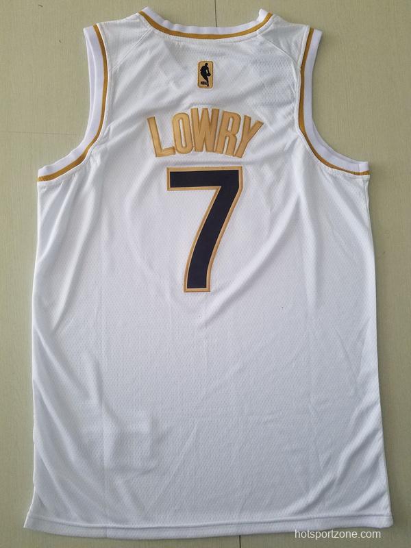 Kyle Lowry 7 White Golden Edition Jersey