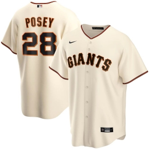 Men's Buster Posey Cream Home 2020 Player Team Jersey