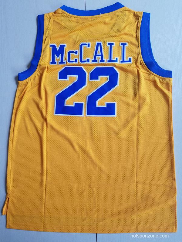 Quincy McCall 22 Crenshaw High School Yellow Basketball Jersey Love and Basketball