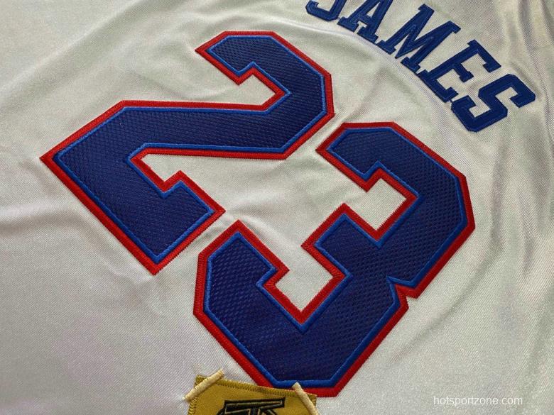 Men's LeBron James White Retro Classic Team Jersey